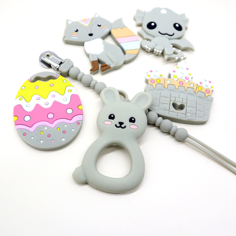 Wholesale 10pcs/pack Teething Sticks Food Grade Silicone Baby Teether